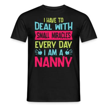 Je fais face à de petits miracles tous les jours - T-shirt homme - noir - Devant - AI Model Male 178 light (178cm)