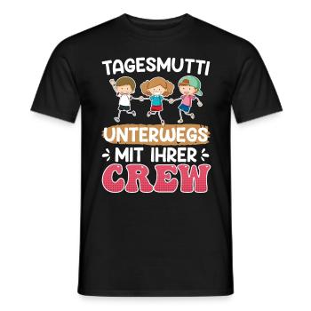 Tagaesmutti unterwegs mit ihrer Crew Tagesmutter - Männer T-Shirt - Schwarz - Vorne - AI Model Male 178 light (178cm)