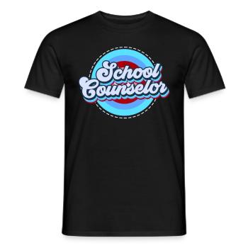 School support inclusion I am a school counselor - Men's T-Shirt - black - Front - AI Model Male 178 light (178cm)