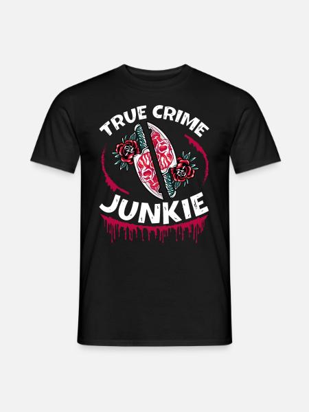 True Crime Junkie - Men's T-Shirt - black