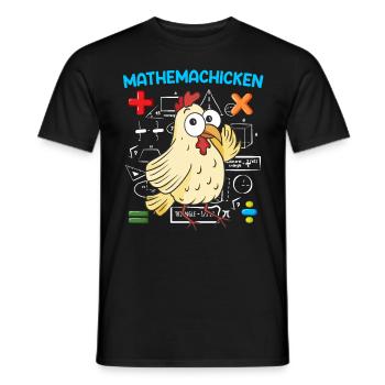 Mathemachicken Math Math Teacher - Men's T-Shirt - black - Front - AI Model Male 178 light (178cm)