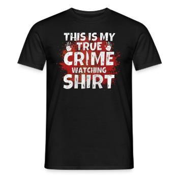 C’est ma chemise de surveillance du vrai crime - T-shirt homme - noir - Devant - AI Model Male 178 light (178cm)