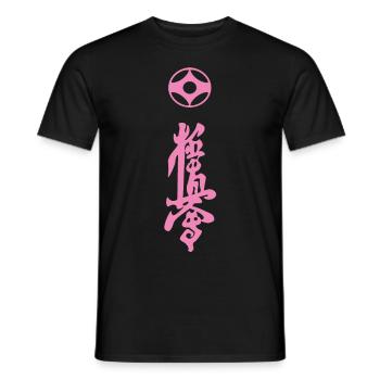Kyokushin Kanji Design in rosa - Männer T-Shirt - Schwarz - Vorne - AI Model Male 178 light (178cm)
