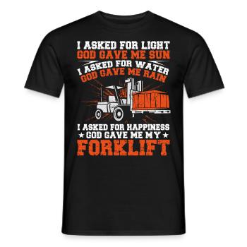 Certified Forklift Truck Operator - Men's T-Shirt - black - Front - AI Model Male 178 light (178cm)