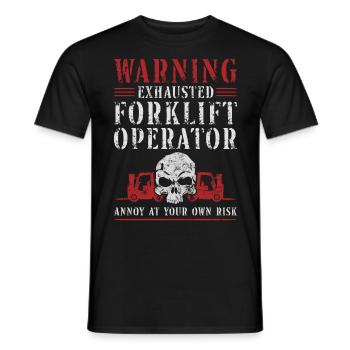 Certified Forklift Truck Operator - Men's T-Shirt - black - Front - AI Model Male 178 light (178cm)