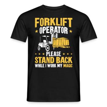 Certified Forklift Truck Operator - Männer T-Shirt - Schwarz - Vorne - AI Model Male 178 light (178cm)