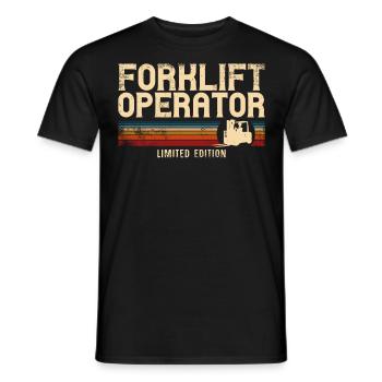 Certified Forklift Truck Operator - Männer T-Shirt - Schwarz - Vorne - AI Model Male 178 light (178cm)