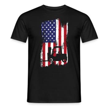 Certified Forklift Truck Operator - Männer T-Shirt - Schwarz - Vorne - AI Model Male 178 light (178cm)