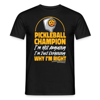 Pickleball Pickleball Champion I'm - Männer T-Shirt - Schwarz - Vorne - AI Model Male 178 light (178cm)