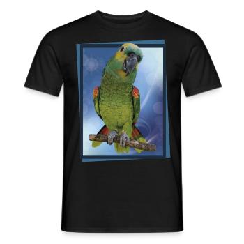 Die Blaustirnamazone - Männer T-Shirt - Schwarz - Vorne - AI Model Male 178 light (178cm)
