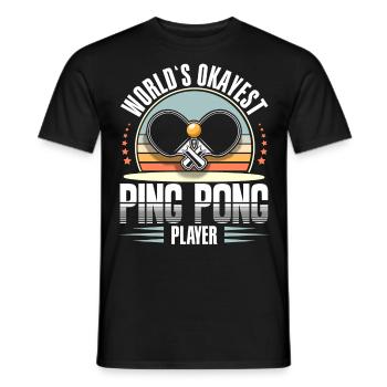 Table Tennis Ping Pong - T-shirt homme - noir - Devant - AI Model Male 178 light (178cm)