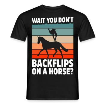 Acrobate Riding Rider Vaulter Acrobat - T-shirt homme - noir - Devant - AI Model Male 178 light (178cm)