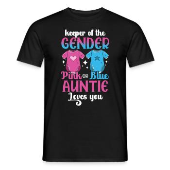 Gardienne du genre Pink Or Blue Auntie Loves You - T-shirt homme - noir - Devant - AI Model Male 178 light (178cm)
