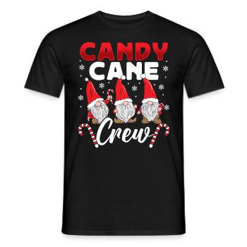 Candy Cane Crew - Männer T-Shirt - Schwarz - Vorne - AI Model Male 178 light (178cm)