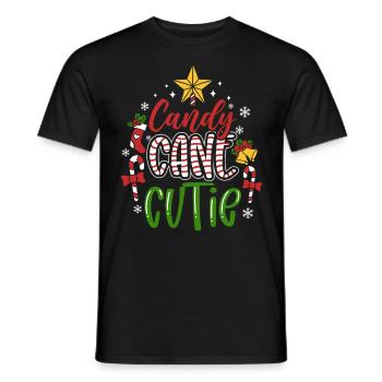 Candy Cane Cutie - Männer T-Shirt - Schwarz - Vorne - AI Model Male 178 light (178cm)