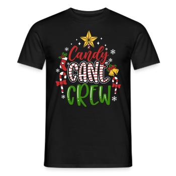 Candy Cane Crew - Männer T-Shirt - Schwarz - Vorne - AI Model Male 178 light (178cm)