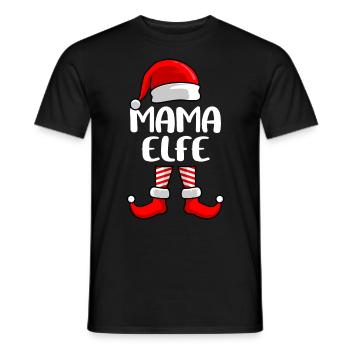 Mama Elfe Mutter Weihnachten Elf - Männer T-Shirt - Schwarz - Vorne - AI Model Male 178 light (178cm)