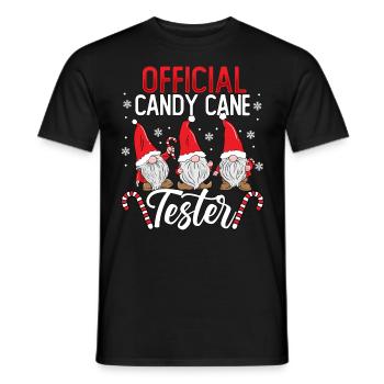 Official Candy Cane Tester - Männer T-Shirt - Schwarz - Vorne - AI Model Male 178 light (178cm)