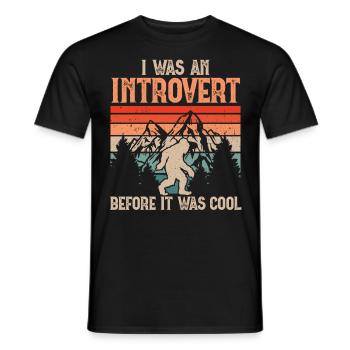 J’étais introverti avant que ce soit cool - T-shirt homme - noir - Devant - AI Model Male 178 light (178cm)