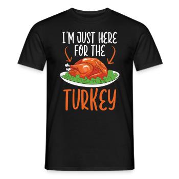 Je suis juste ici pour la Turquie - T-shirt homme - noir - Devant - AI Model Male 178 light (178cm)