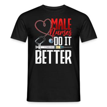 Male Nurses Do It - Männer T-Shirt - Schwarz - Vorne - AI Model Male 178 light (178cm)