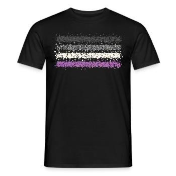Asexual Asexuality ACE Asexual Flag LGBTQ - Men's T-Shirt - black - Front - AI Model Male 178 light (178cm)