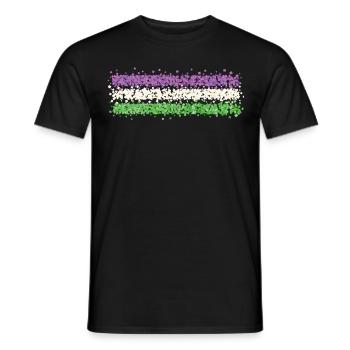 Genderqueer Genderfluid Nonbinary Flag Queer - T-shirt homme - noir - Devant - AI Model Male 178 light (178cm)