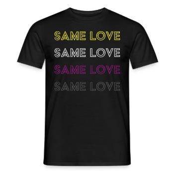 Asexuel Asexualité Asexual Flag Communauté - T-shirt homme - noir - Devant - AI Model Male 178 light (178cm)