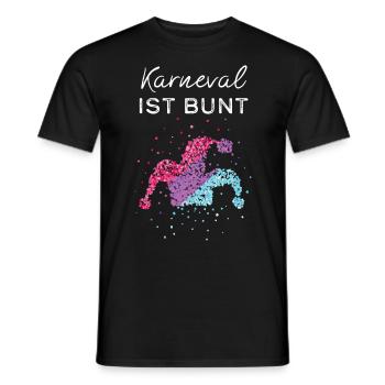 Karneval Fasching Konfetti Bisexuell Bisexualität - Männer T-Shirt - Schwarz - Vorne - AI Model Male 178 light (178cm)