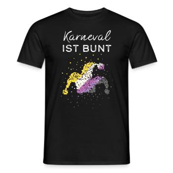 Karneval Fasching Fasnacht Asexuell Asexualität - Männer T-Shirt - Schwarz - Vorne - AI Model Male 178 light (178cm)