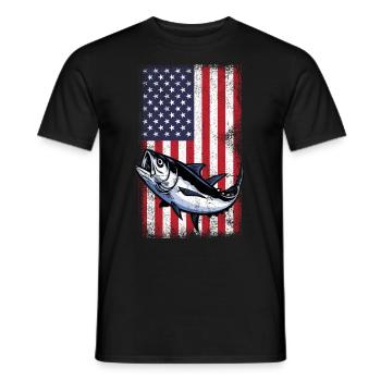 Fishing Angler Fishing Gifts Fish Fishing - Men's T-Shirt - black - Front - AI Model Male 178 light (178cm)