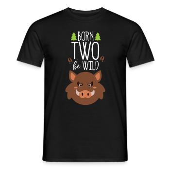 Born Two Be Wild Wild Boar - T-shirt homme - noir - Devant - AI Model Male 178 light (178cm)
