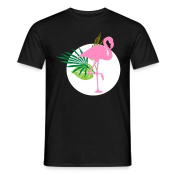 Flamingo - Männer T-Shirt - Schwarz - Vorne - AI Model Male 178 light (178cm)