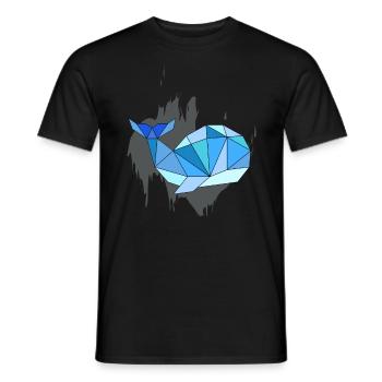Wal - Männer T-Shirt - Schwarz - Vorne - AI Model Male 178 light (178cm)