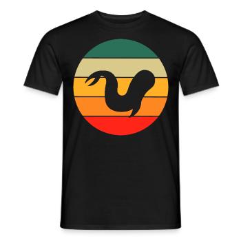 Retro Beluga Wal - Männer T-Shirt - Schwarz - Vorne - AI Model Male 178 light (178cm)
