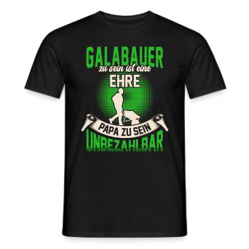 Galabauer ist eine Ehre Gartenbau Galabau - Männer T-Shirt - Schwarz - Vorne - AI Model Male 178 light (178cm)