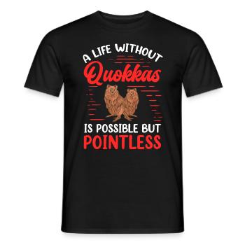 Quokka Leben ohne Beuteltier Quokka - Männer T-Shirt - Schwarz - Vorne - AI Model Male 178 light (178cm)