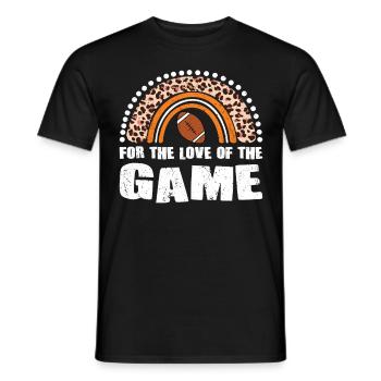 Joueur de football américain pour l’amour du jeu - T-shirt homme - noir - Devant - AI Model Male 178 light (178cm)