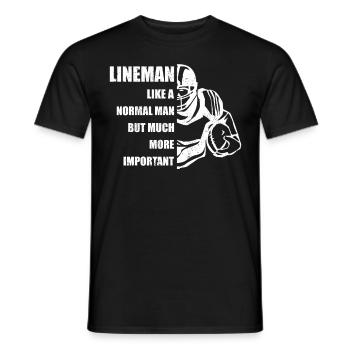 Joueur de football américain Lineman Sportsman Sports - T-shirt homme - noir - Devant - AI Model Male 178 light (178cm)