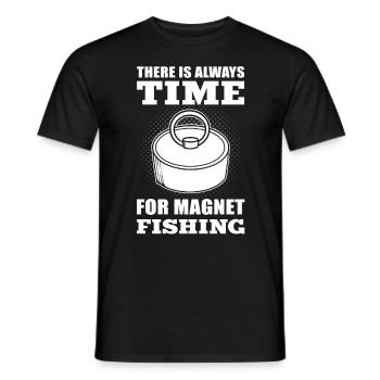 Magnet Fischen Fischer Schatzsucher Enterhaken Flu - Männer T-Shirt - Schwarz - Vorne - AI Model Male 178 light (178cm)