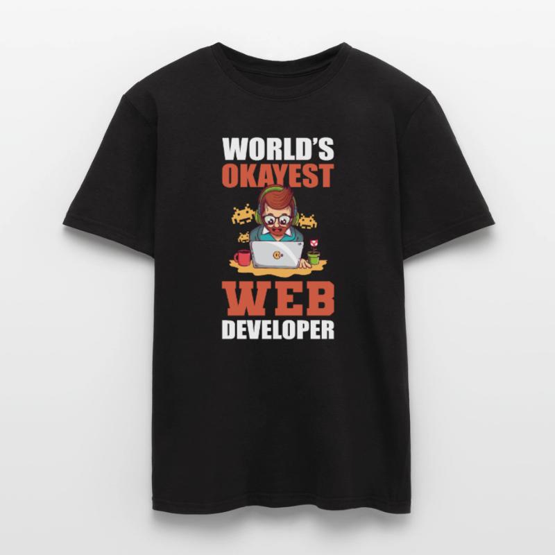 Worlds Okayest Web Developer Programmer T-shirt homme