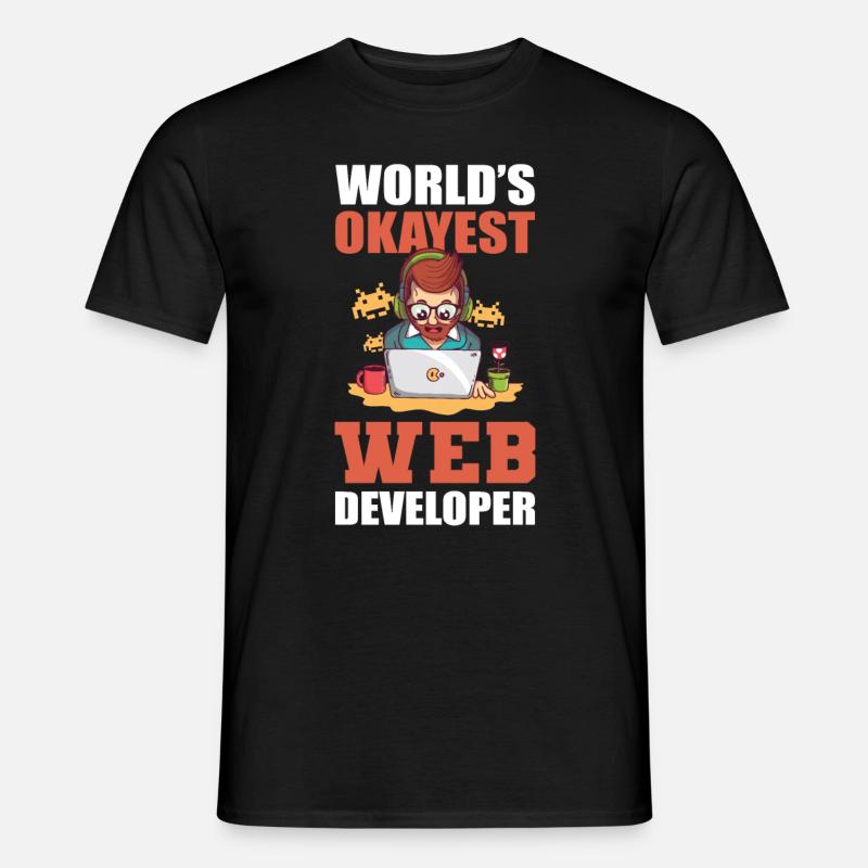 Worlds Okayest Web Developer Programmer - T-shirt homme - noir