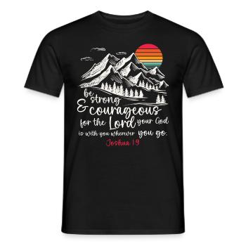 Jesus Christ - Christian Shirt Bible Verse - Men's T-Shirt - black - Front - AI Model Male 178 light (178cm)
