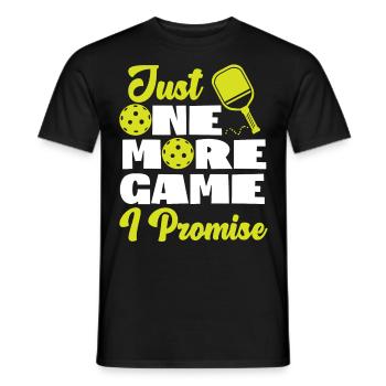 Pickleball Just One More Game I - Männer T-Shirt - Schwarz - Vorne - AI Model Male 178 light (178cm)