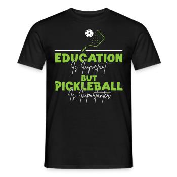 Pickleball Education Is Important - Männer T-Shirt - Schwarz - Vorne - AI Model Male 178 light (178cm)