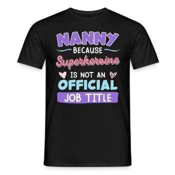 Superheld ist keine Berufsbezeichnung Tagesmutter - Männer T-Shirt - Schwarz - Vorne - AI Model Male 178 light (178cm)