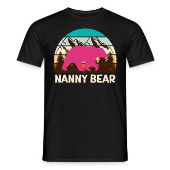 Mama bear Nanny bear Tagesmutter - Männer T-Shirt - Schwarz - Vorne - AI Model Male 178 light (178cm)