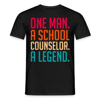 A man a legend a school companion - Men's T-Shirt - black - Front - AI Model Male 178 light (178cm)