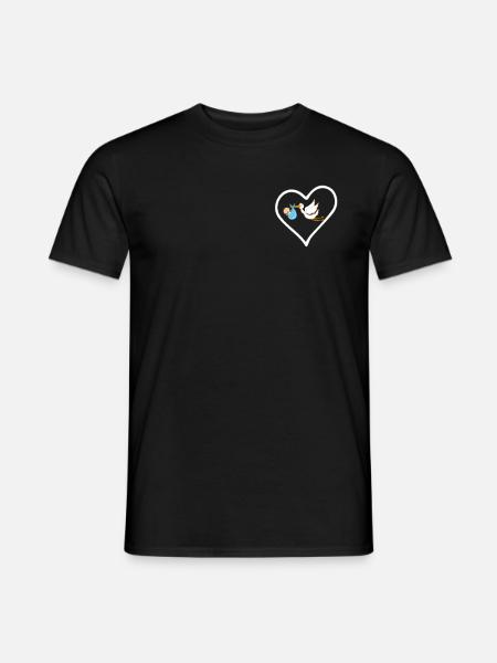 Der Storch kommt Ich bin Hebamme - Männer T-Shirt - Schwarz