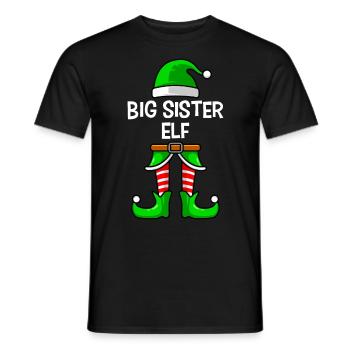 Großer Schwester Elfe - Männer T-Shirt - Schwarz - Vorne - AI Model Male 178 light (178cm)